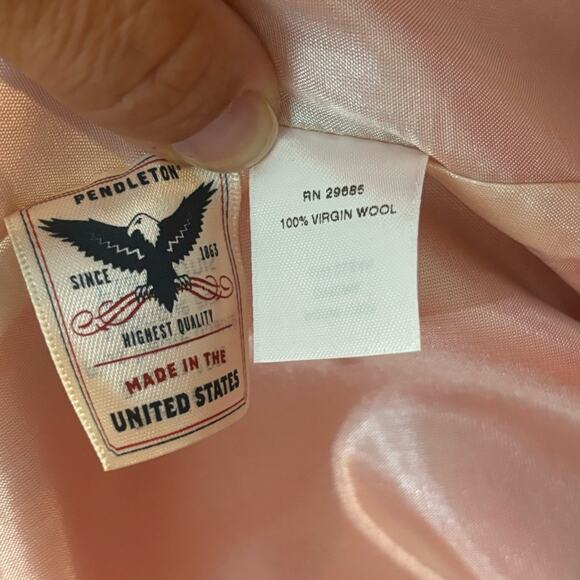 Pendleton Coral Orange Windowpane Plaid Wool Pencil Skirt 6 Petite - Picture 7 of 8